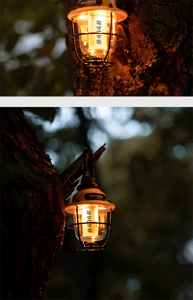 WELLHIKE Outdoor Lighting Camping Lights Long Life Locking Pinecone Light LED Multifunction Ambient Light Tent Canopy Flashlight