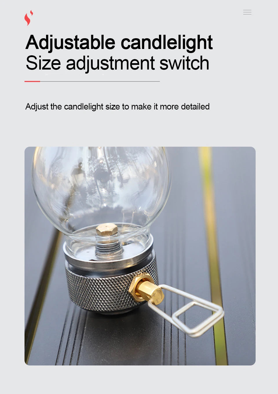 Portable Camping Gas Candle Lamp Light Compact Butane Gas Light Outdoor Use for Camping Fishing Picnic Night Light Gas Lamp