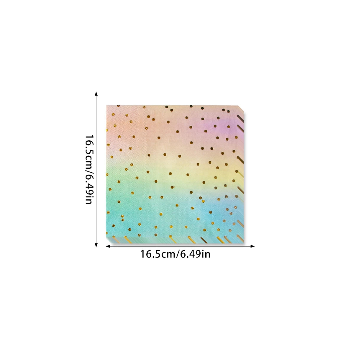 Rainbow Pastel Disposable Tableware Set Gold Glitter Happy Birthday Pattern Paper Plate Cup Napkins for Birthday Party Supplies