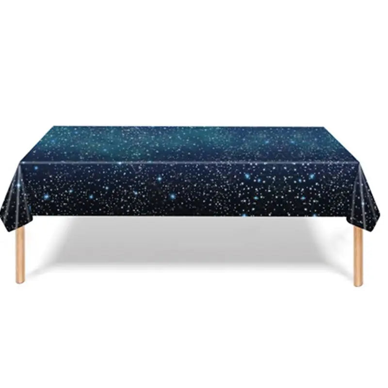 Disposable Starry Sky Theme Tablecloth Adult Children Birthday Party Decoration Starry River Star Outer Space Party Table Cloth