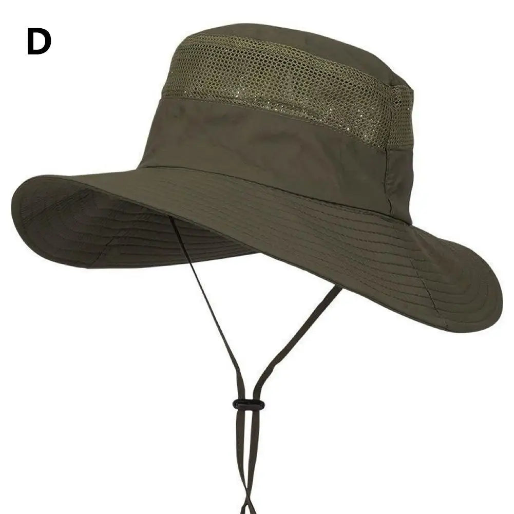 Outdoor Fisherman Hat Wide Brim Bucket Hat With Neck Hiking Cover