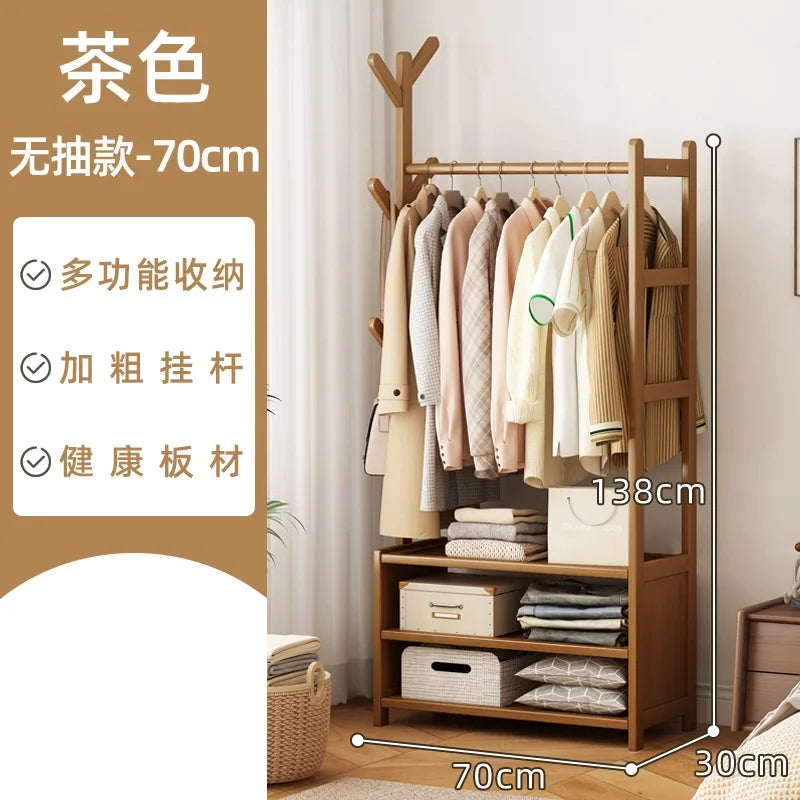 Coat rack floor bedroom hanger household multifunctional storage rack room simple modern bedroom storage cabinet