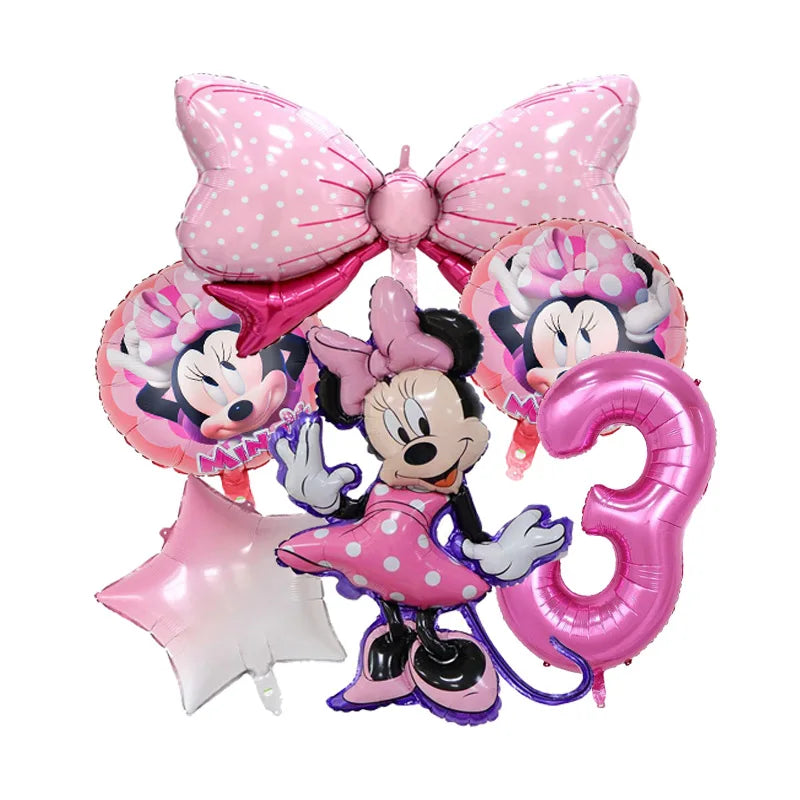 Disney Minnie Mouse Theme Birthday Party Shower Paper Disposable Tableware for girl favor DIY balloon Paper Cup Cake Plate Decor