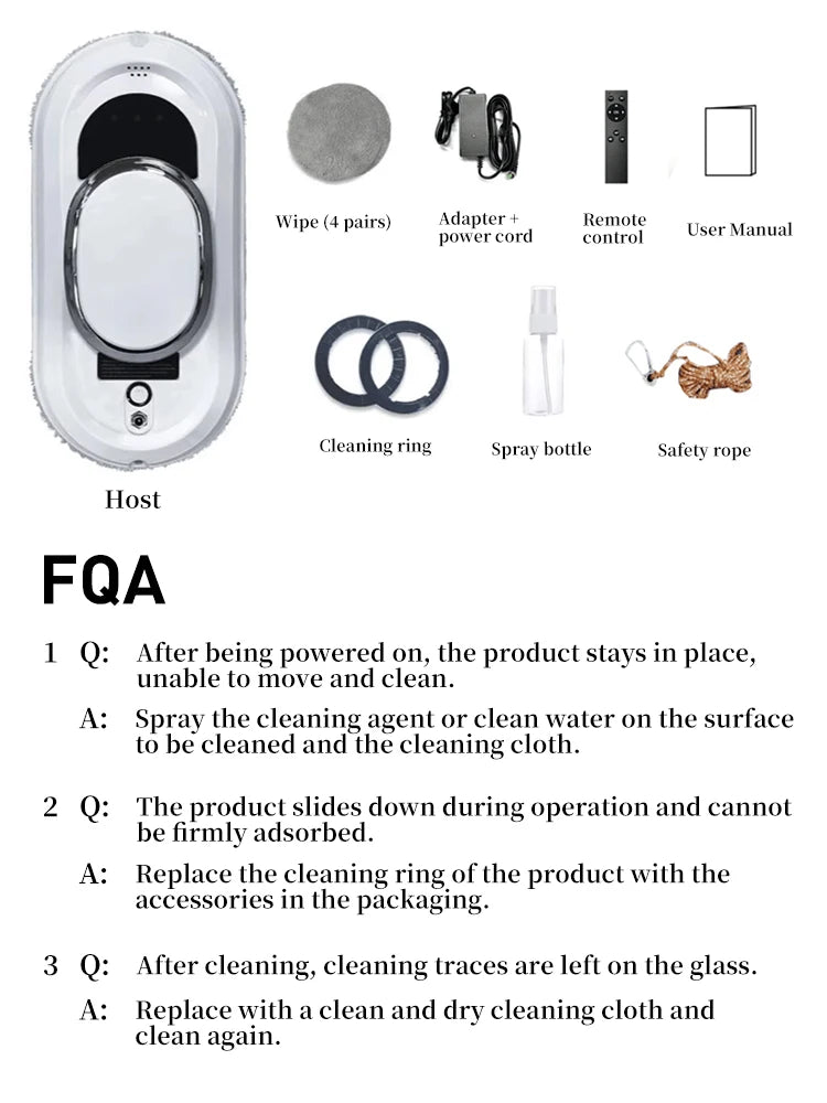 Intelligent Window Cleaning Robot Vacuum Cleaner Robot Window Cleaner Electric Glass Limpiacristales Remote Control for Home