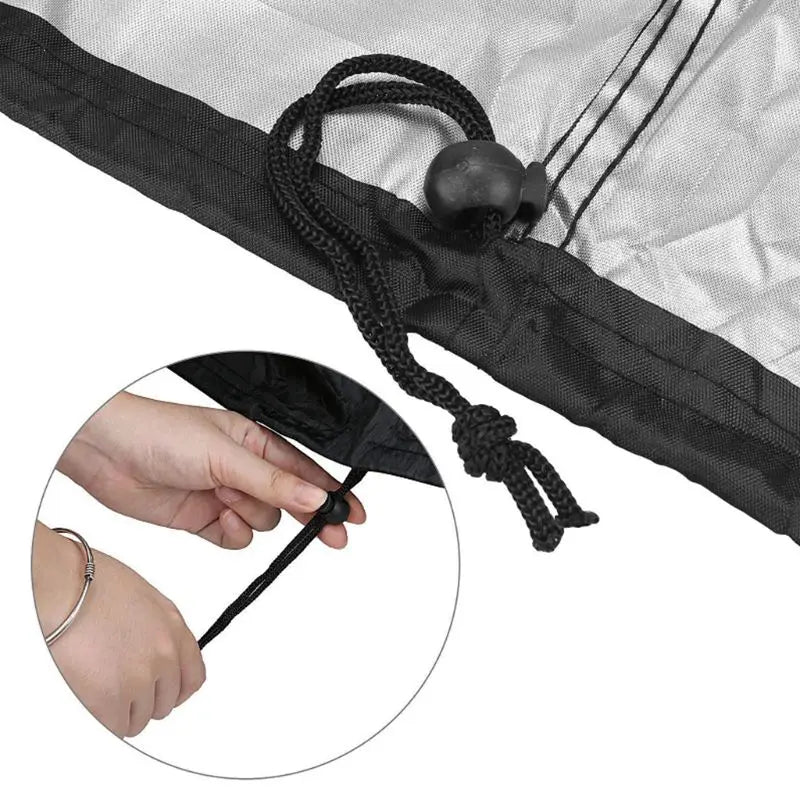 Black Waterproof BBQ Cover Outdoor BBQ Accessories Grill Cover Anti Dust Rain Gas Charcoal Electric Barbeque Protective Cover