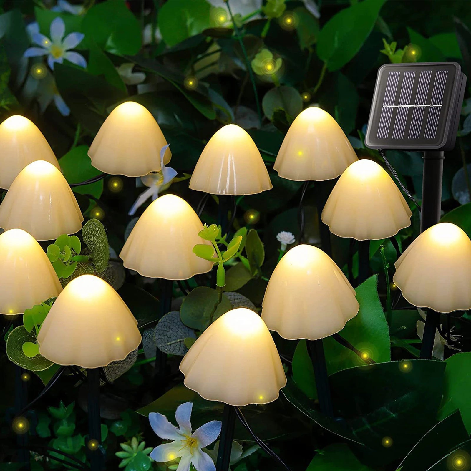 Led Solar Mushroom Lights Street Lights Outdoor Waterproof Lawn Decorative Lights Patio Garden Path Christmas Holiday Decoration