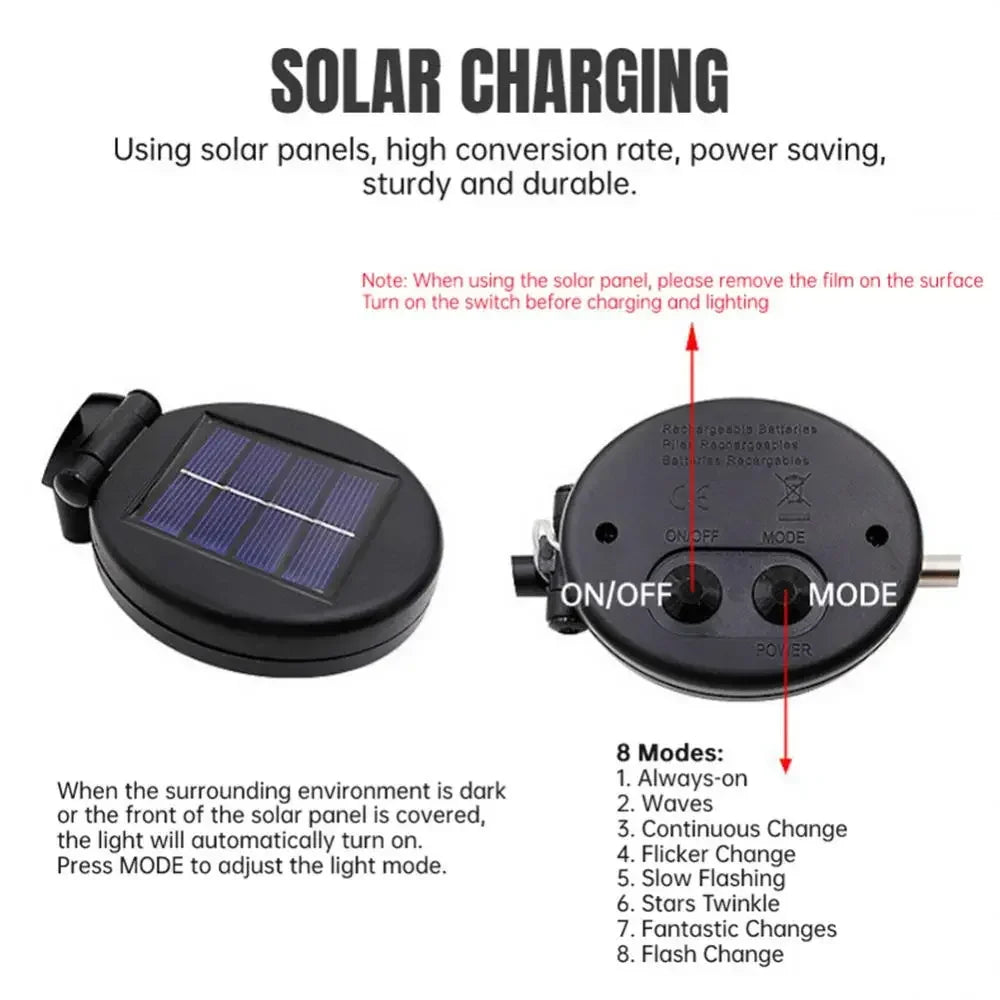 Solar Fireworks Light 90/150 LED Waterproof Garden 8 Modes Fairy String Lamp Christmas Solar Light For Outdoor Holiday Decor