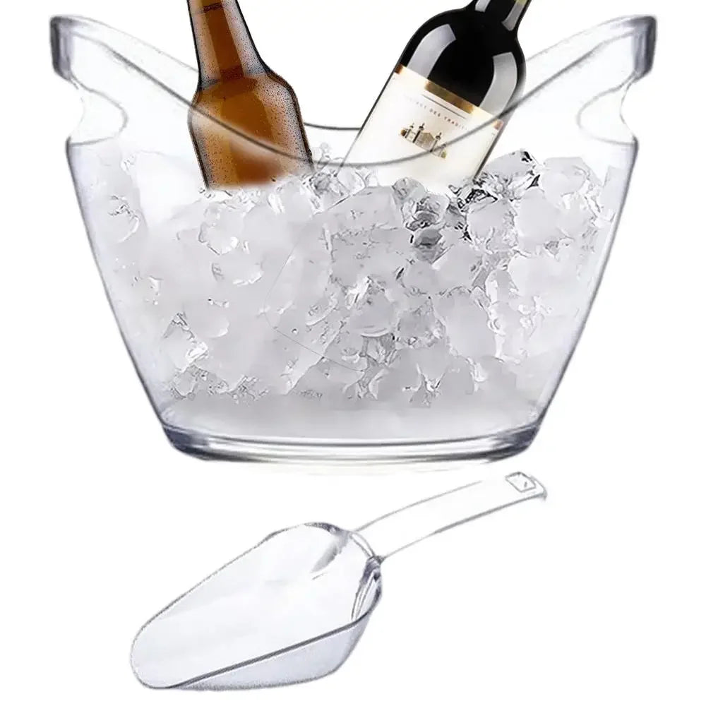 Transparent Ice Bucket Beverage Bucket Cooling Large Ice Bucket Used for Wine Champagne Bar Home Party Supplies