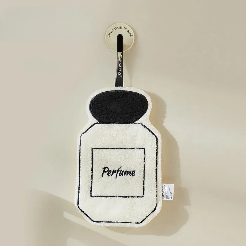 Hanging Hand Towel Home Coral Fleece Hands Towel Kitchen Hanging Washcloth Double-layer Thickened Speed Absorbent Handkerchief