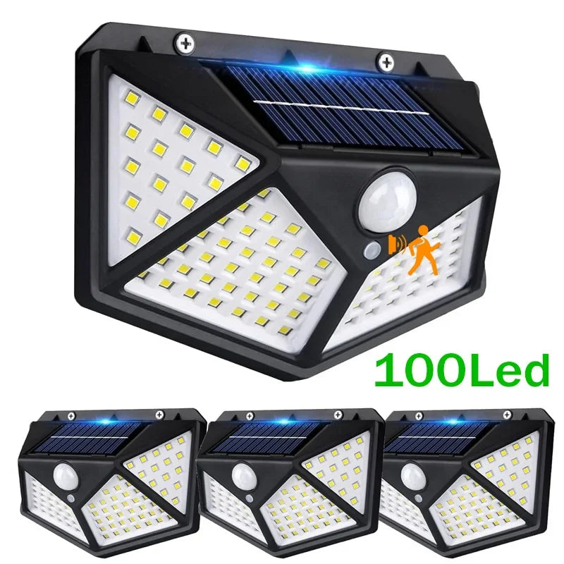 LED Solar Lights Outdoor Waterproof External Solar Lamp Motion Sensor Garden Lights Solar Power Sunlight Yard Wall Street Light
