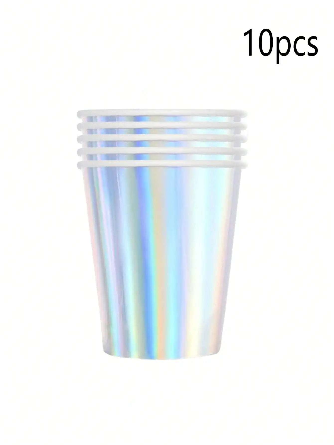 Rainbow Party Supplies Decorations, Holographic Paper Plates and Napkins Set for Birthday Wedding Holiday Party, Christmas