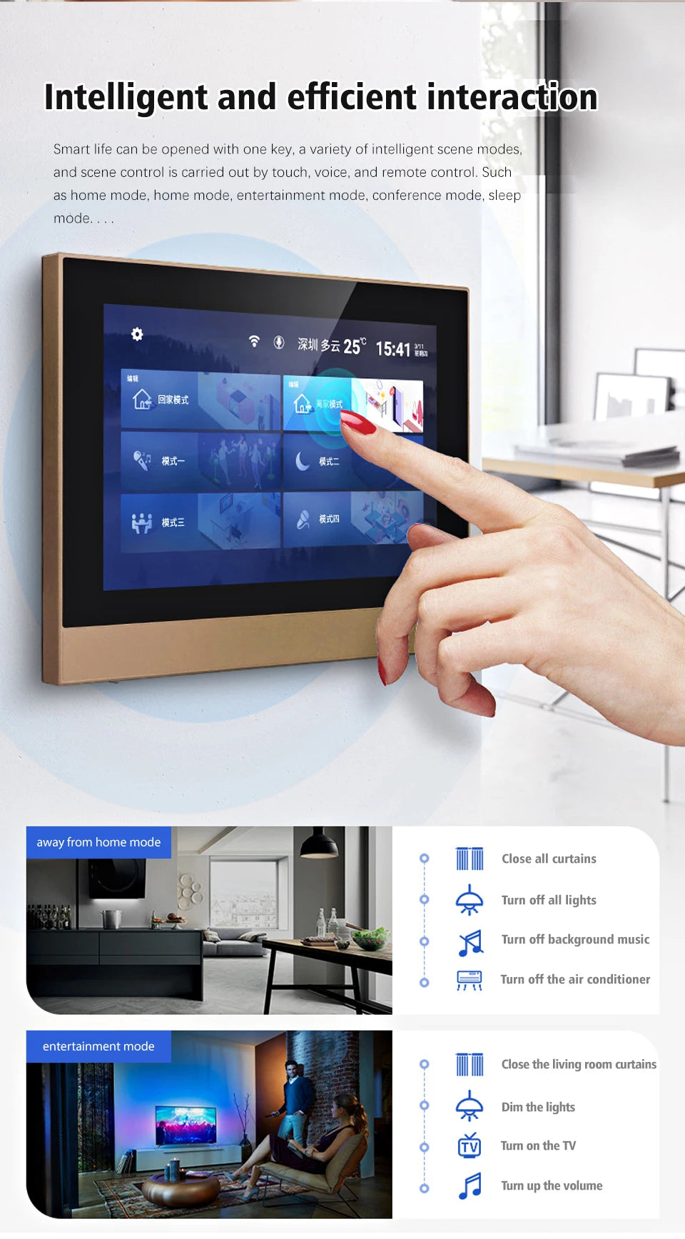 Tuya Smart Home Control Panel Controls All Tuya Smart Products Such As Home Smart Speakers and Lights Smart Home Automation