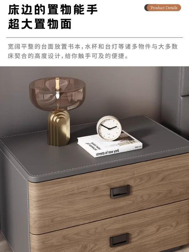 Bedroom Storage Bedside Table Italian Style Space Saving Bedside Tables Aesthetic Modern Mesitas De Noche Home Furniture