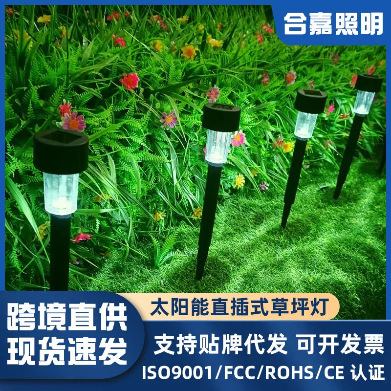 Solar Outdoor Lights New Garden Lamps Powered Landscape Path Yard Backyard Lawn Patio Decorative LED Lighting Waterproof