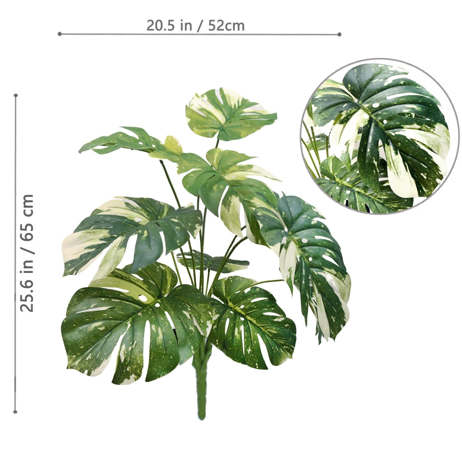 40-103cm /40.5in Artificial Monstera Plants Fake Palm Tree Plastic Turtle Leaves Green Tall Plants For Home Garden Room Decor