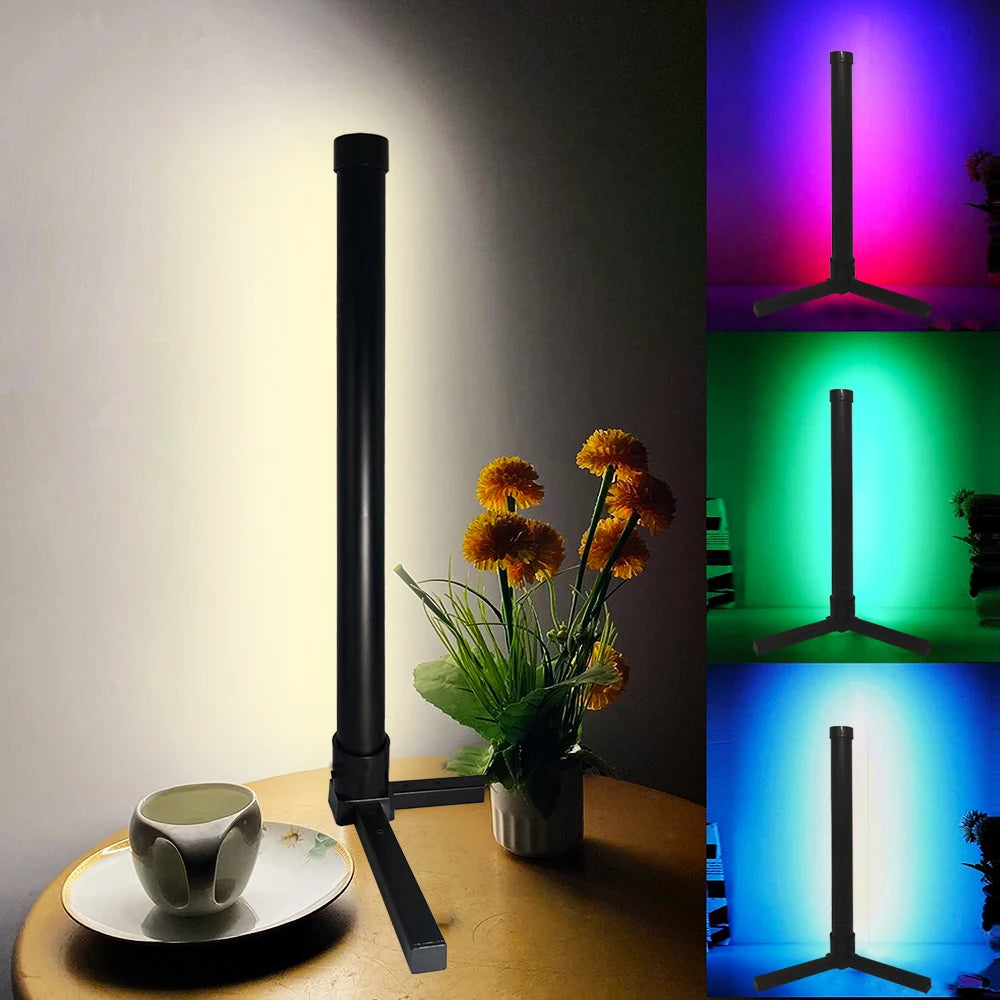 RGB LED Floor Lamp, LED Corner Lamp Works Smart Modern Floor Lamp with Music Sync and 16 Million DIY Colors Floor Lamp