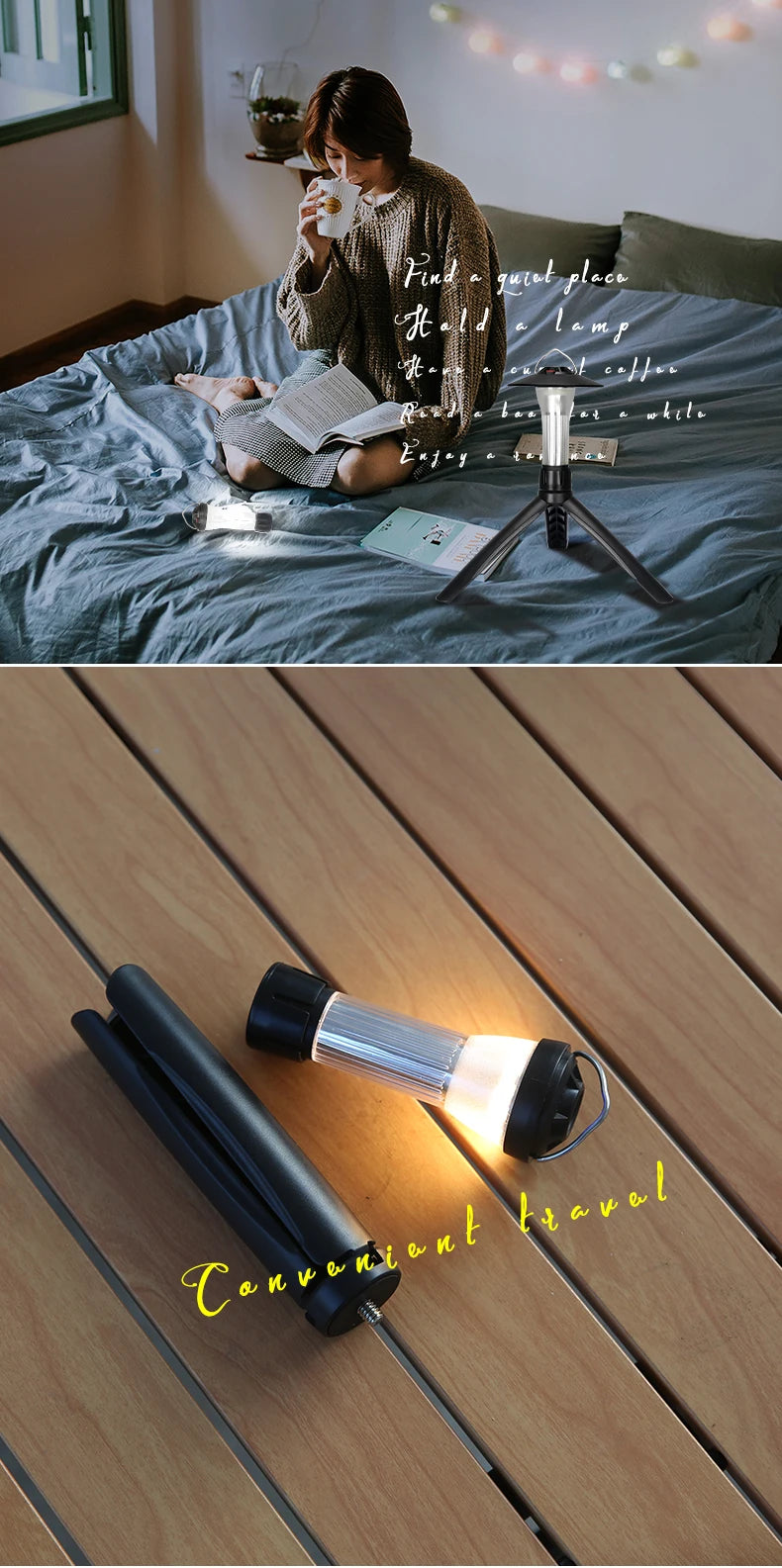 Rechargeable LED Portable Light Super Bright Flashlight Camping Light Work Light