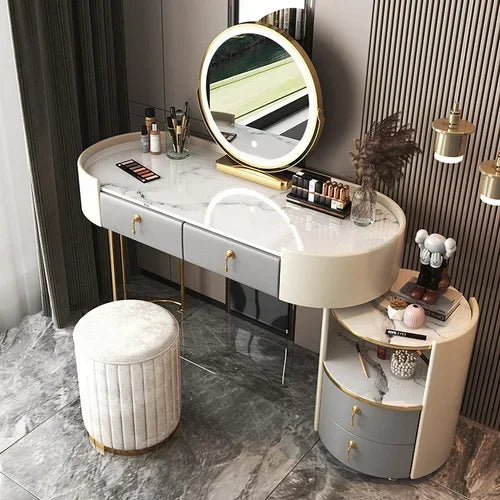 Bedroom Luxury Vanity Table Beauty Storage Fashion Girls Vanity Table Modern Multifunctional Tocador Maquillaje Furniture