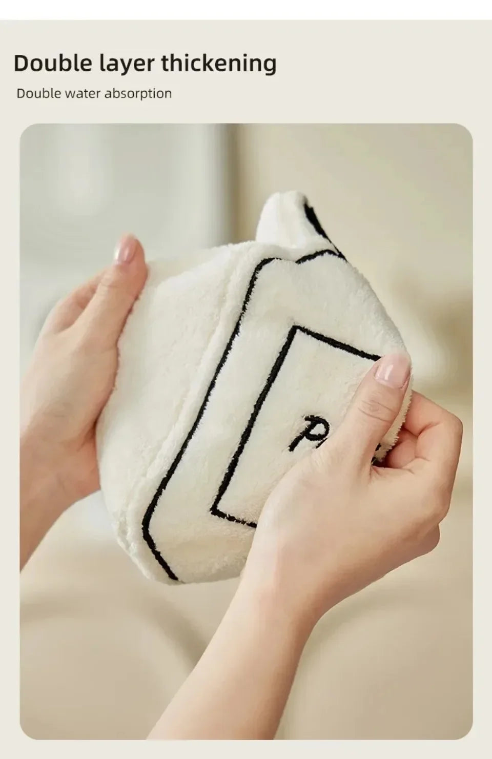 Hanging Hand Towel Home Coral Fleece Hands Towel Kitchen Hanging Washcloth Double-layer Thickened Speed Absorbent Handkerchief