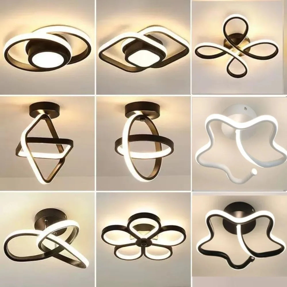 LED Strip Aisle Ceiling Lights Modern Minimalist Living Room Lamps For Balcony Entrance Staircase Home Decor Multiple shapes