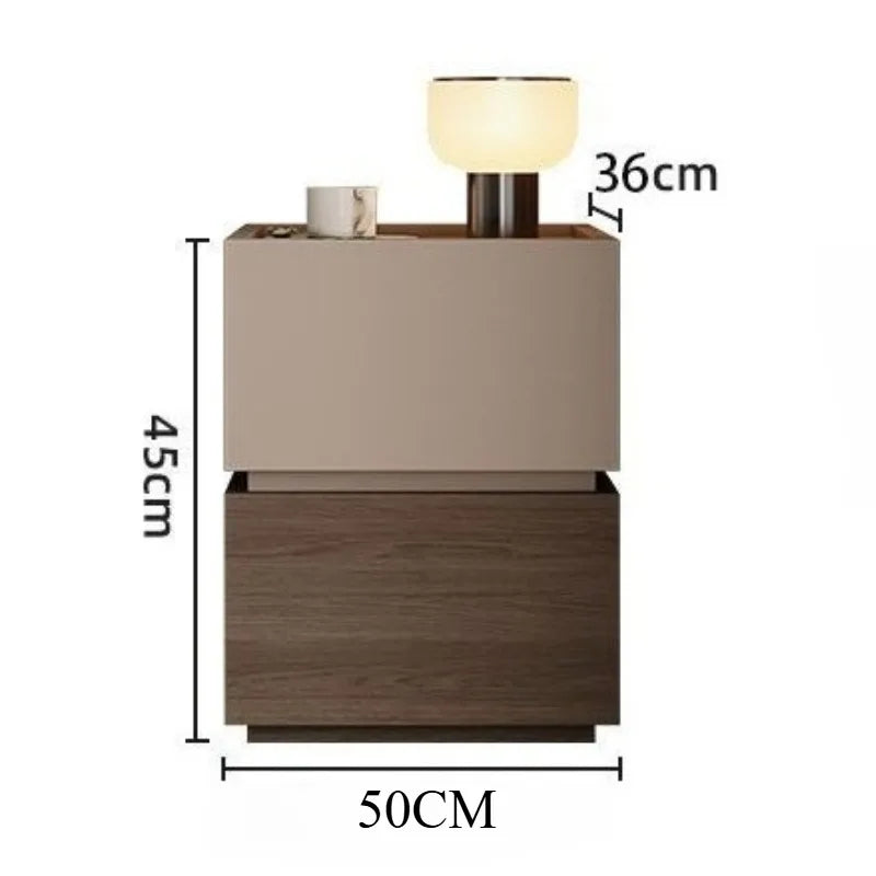 Wood Bedside Table Storage Modern Household Drawer Storage Light Luxury Bedroom Solid Wood Bedside Cabinet Locker Furniture