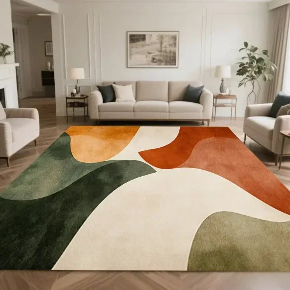 Modern Living Room Floor Mat Simple Lines Printed Soft Bedrooms Suitable for Living Rooms Terraces Offices Kitchen Floors decor