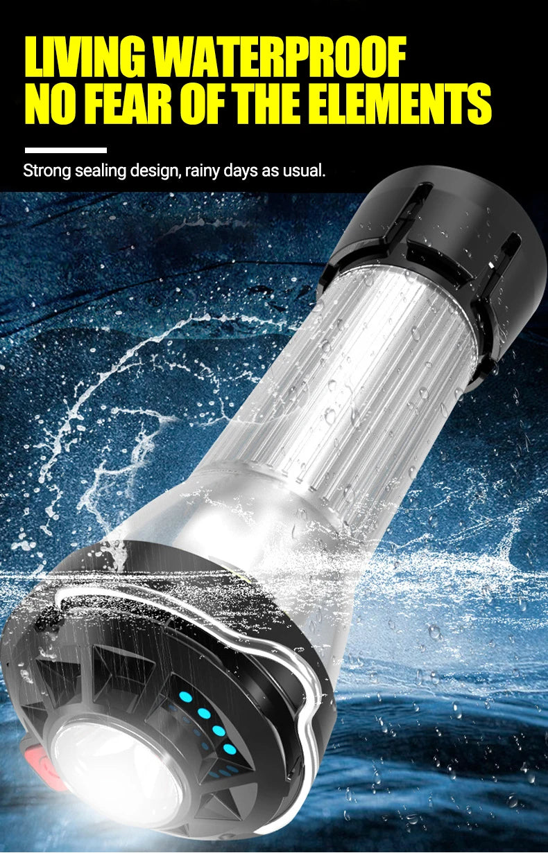 Rechargeable LED Portable Light Super Bright Flashlight Camping Light Work Light