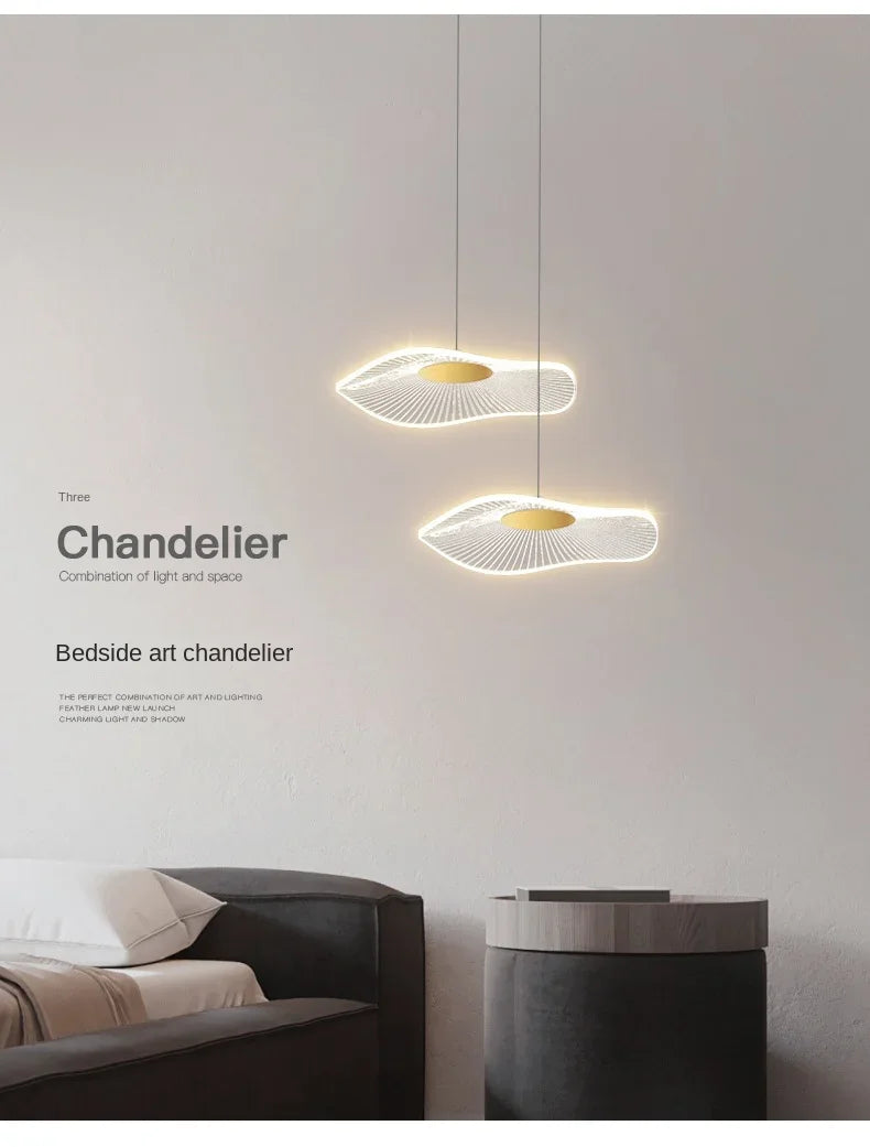 Bedroom Bedside Pendant Lamp, Indoor Lighting, Modern and Simple Nordic Living Room, Bedroom Sofa, Home Decoration, LED Lights