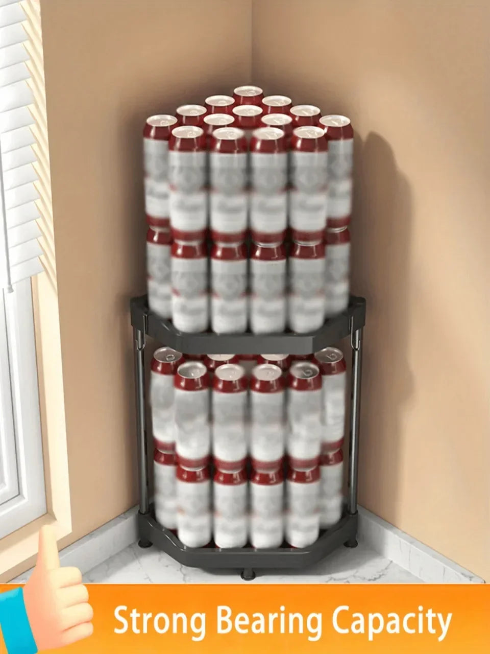 Kitchen Seasoning Shelf Spice Countertop Corner Stands Multi-layer Storage Easy To Clean High-quality Steel Plate Kitchen Shelf