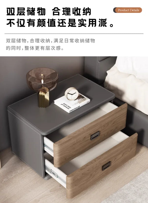 Bedroom Storage Bedside Table Italian Style Space Saving Bedside Tables Aesthetic Modern Mesitas De Noche Home Furniture