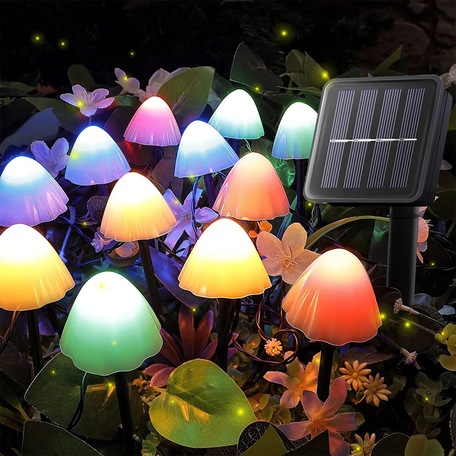Led Solar Mushroom Lights Street Lights Outdoor Waterproof Lawn Decorative Lights Patio Garden Path Christmas Holiday Decoration