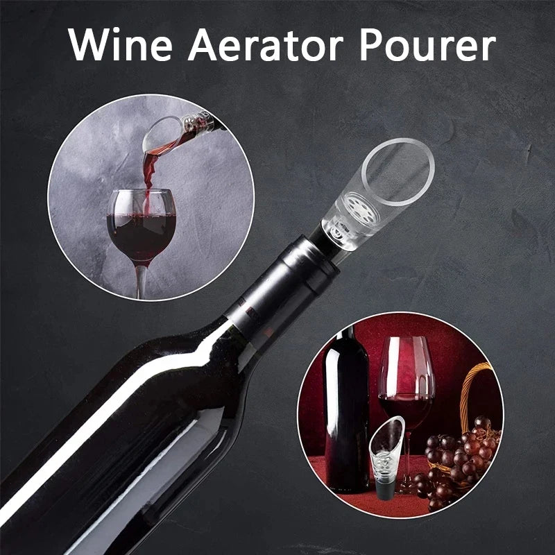Red Wine Aerator Acrylic Bottle Stopper Decanter Wine Pourer Aerating Pour Spout Wine Air Aerator Bar Accessories