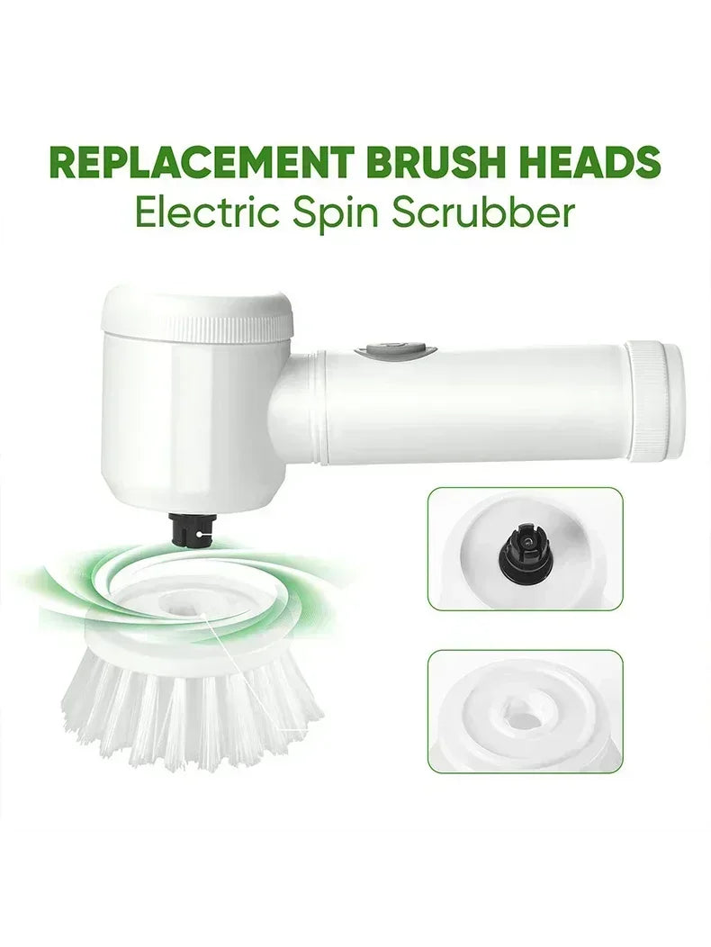 New Cordless Spin Scrubber Electric Rechargeable 5 in 1 Brush Heads for Bathroom Kitchen Tile Grout Shower Car Deep Clean
