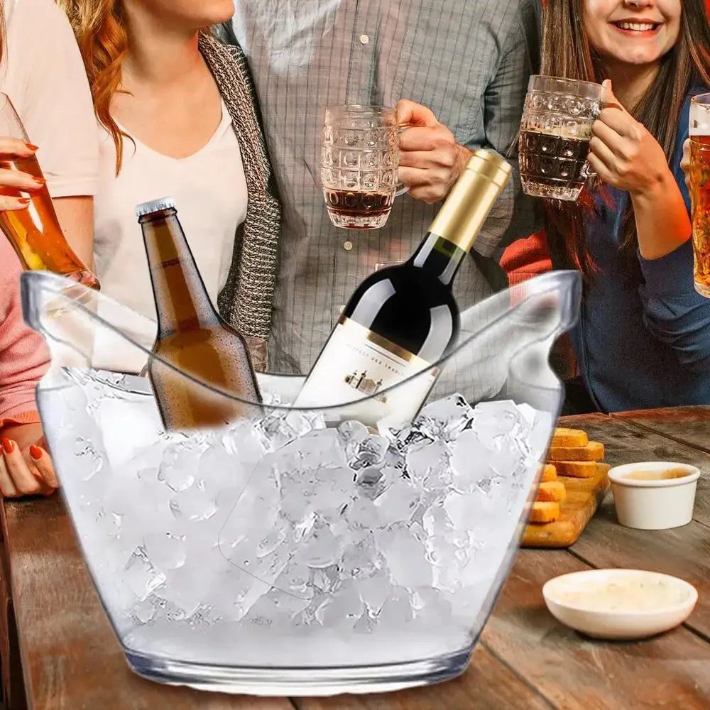 Transparent Ice Bucket Beverage Bucket Cooling Large Ice Bucket Used for Wine Champagne Bar Home Party Supplies