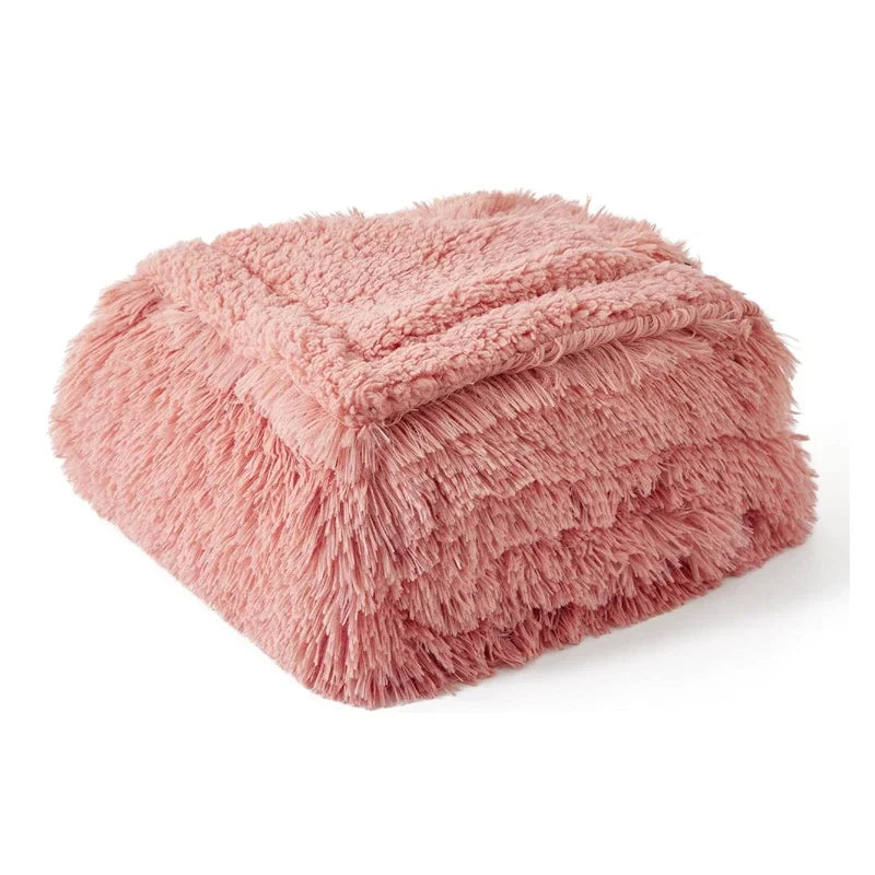 2025 New Luxury Rectangle Napping Blanket Waterproof Blankets for Couple, Throw Shaggy Warm Blankets Lovers Microfibre-Blanket