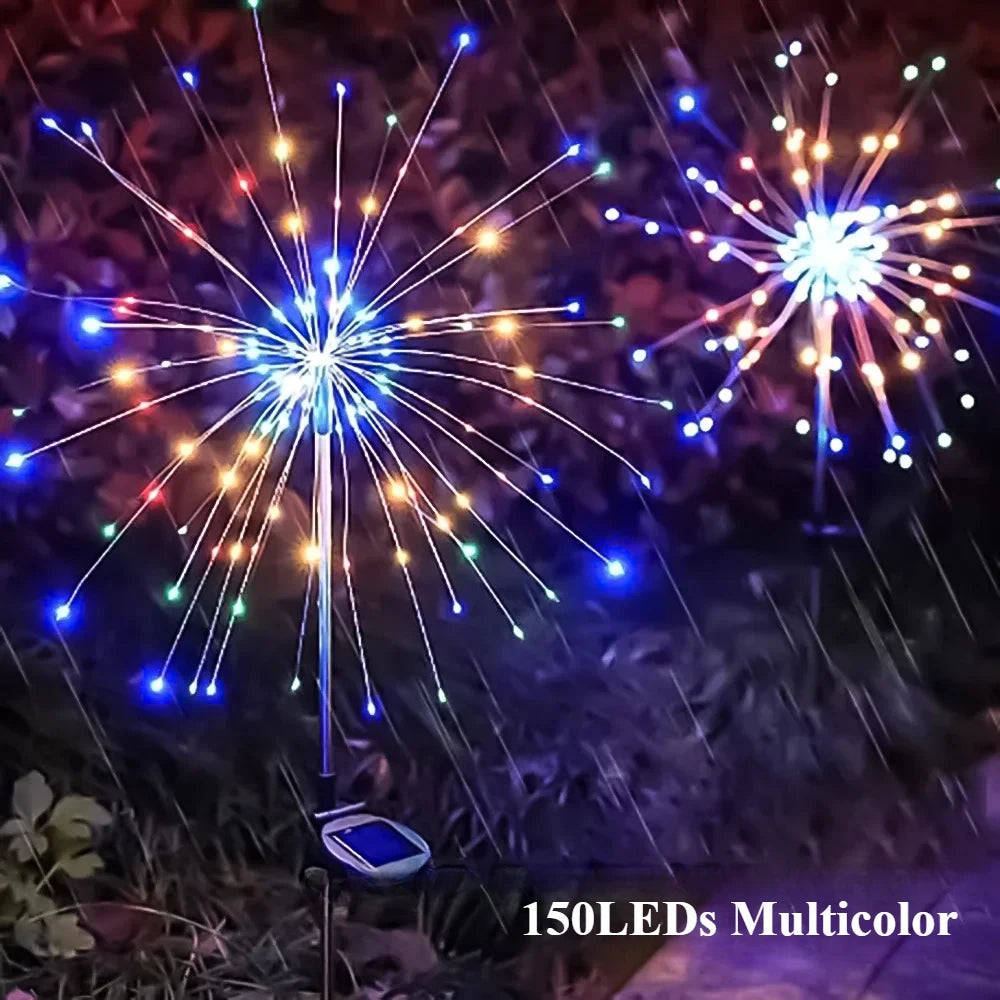 Solar Fireworks Light 90/150 LED Waterproof Garden 8 Modes Fairy String Lamp Christmas Solar Light For Outdoor Holiday Decor