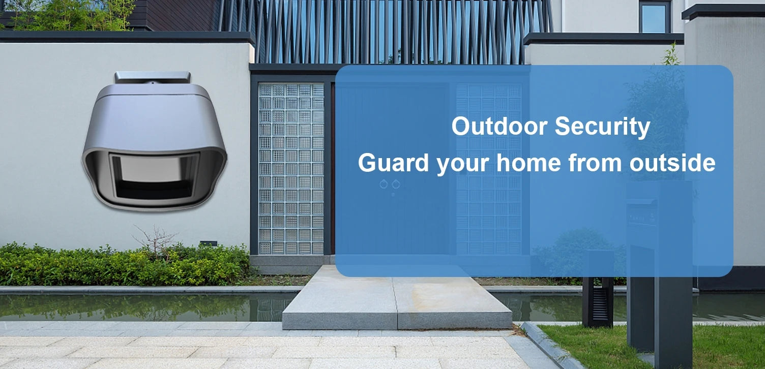 Smart Outdoor Home Security - Weather Resistant WiFi Motion Sensor&Detector - Remote APP Notifications - Compatible With Alexa