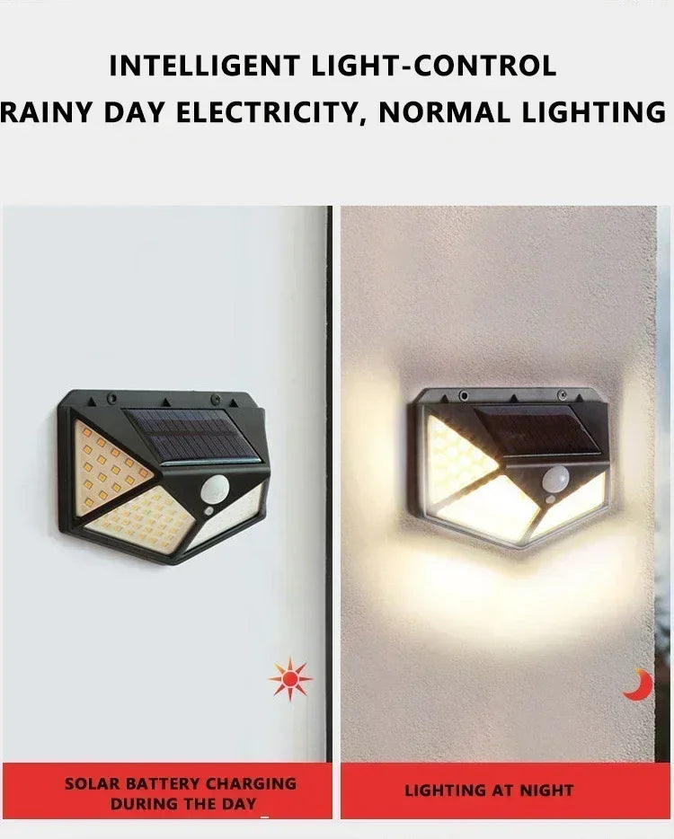 LED Solar Lights Outdoor Waterproof External Solar Lamp Motion Sensor Garden Lights Solar Power Sunlight Yard Wall Street Light