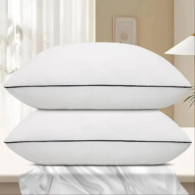Cooling Bed Pillows, Luxury 3D Microfiber, Breathable Cover for Side, Back & Stomach Sleepers, Reduces Neck Pain, Pack of 4
