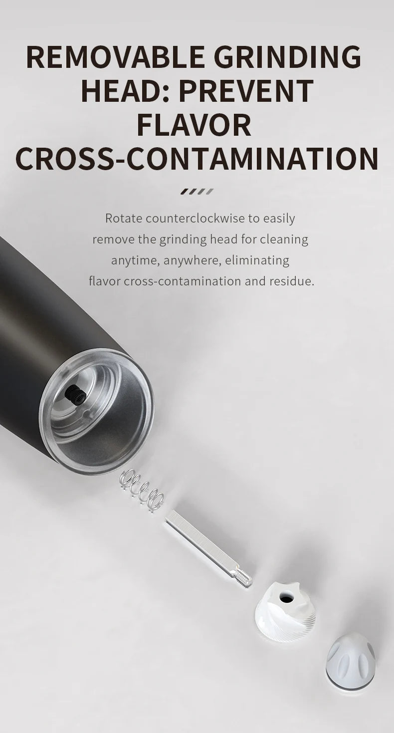 1/2pcs Gravity Electric Salt And Pepper Grinder Set, Battery Powered LED Light One HandAutomatic Operation