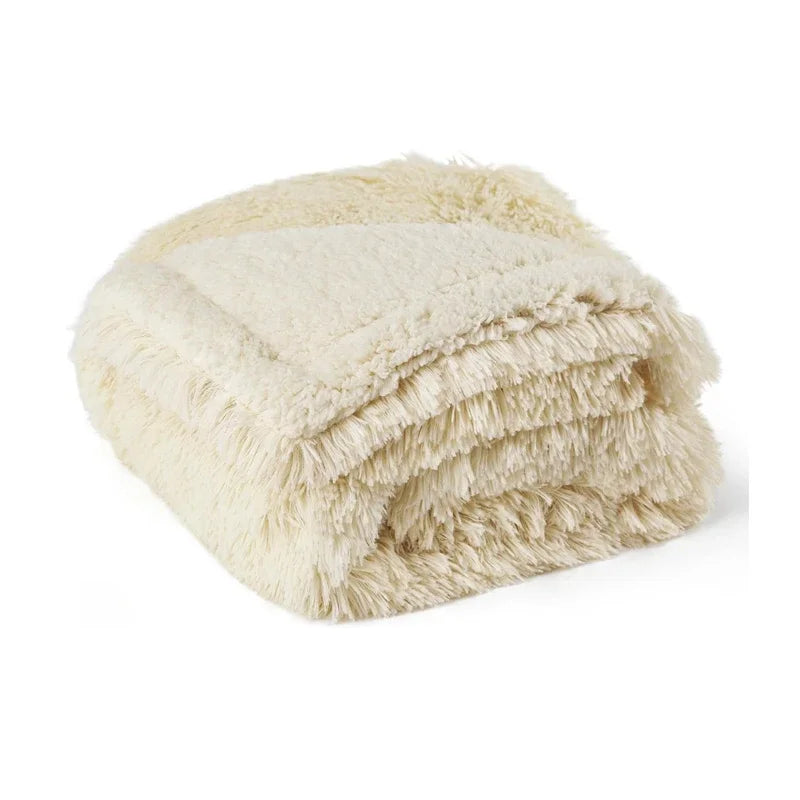 2025 New Luxury Rectangle Napping Blanket Waterproof Blankets for Couple, Throw Shaggy Warm Blankets Lovers Microfibre-Blanket