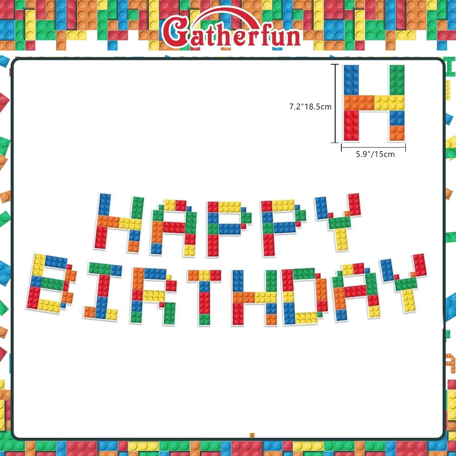 Building Block Tablecloth Theme Party Disposable Tableware Balloon Kid Boy and Girls Birthday Balloon Decor Baby Bath Products