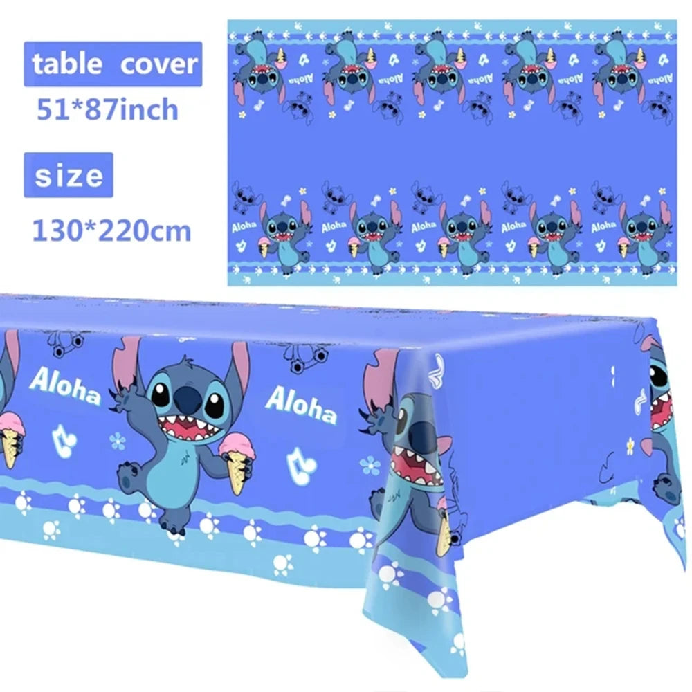 Lilo Stitch Party Tablecloth Stitch Party Decorations Stitch Happy Birthday Events Party Table Cover Kids Boys Girls Favors