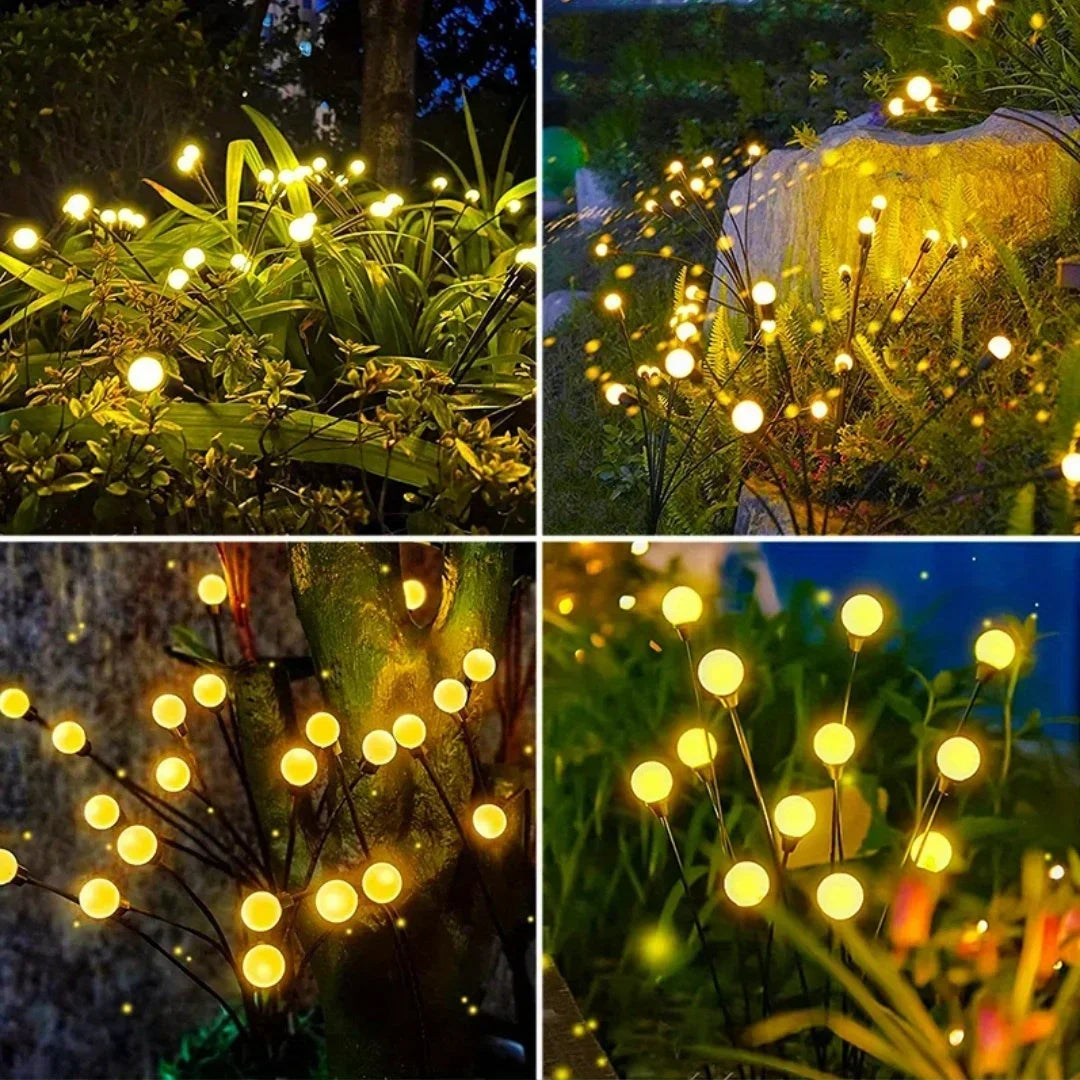 Solar Firefly Lights 6/8/10 LEDs Waterproof Garden Lamp, Firework Landscape Lighting for Christmas, Holiday Outdoor Yard Decor
