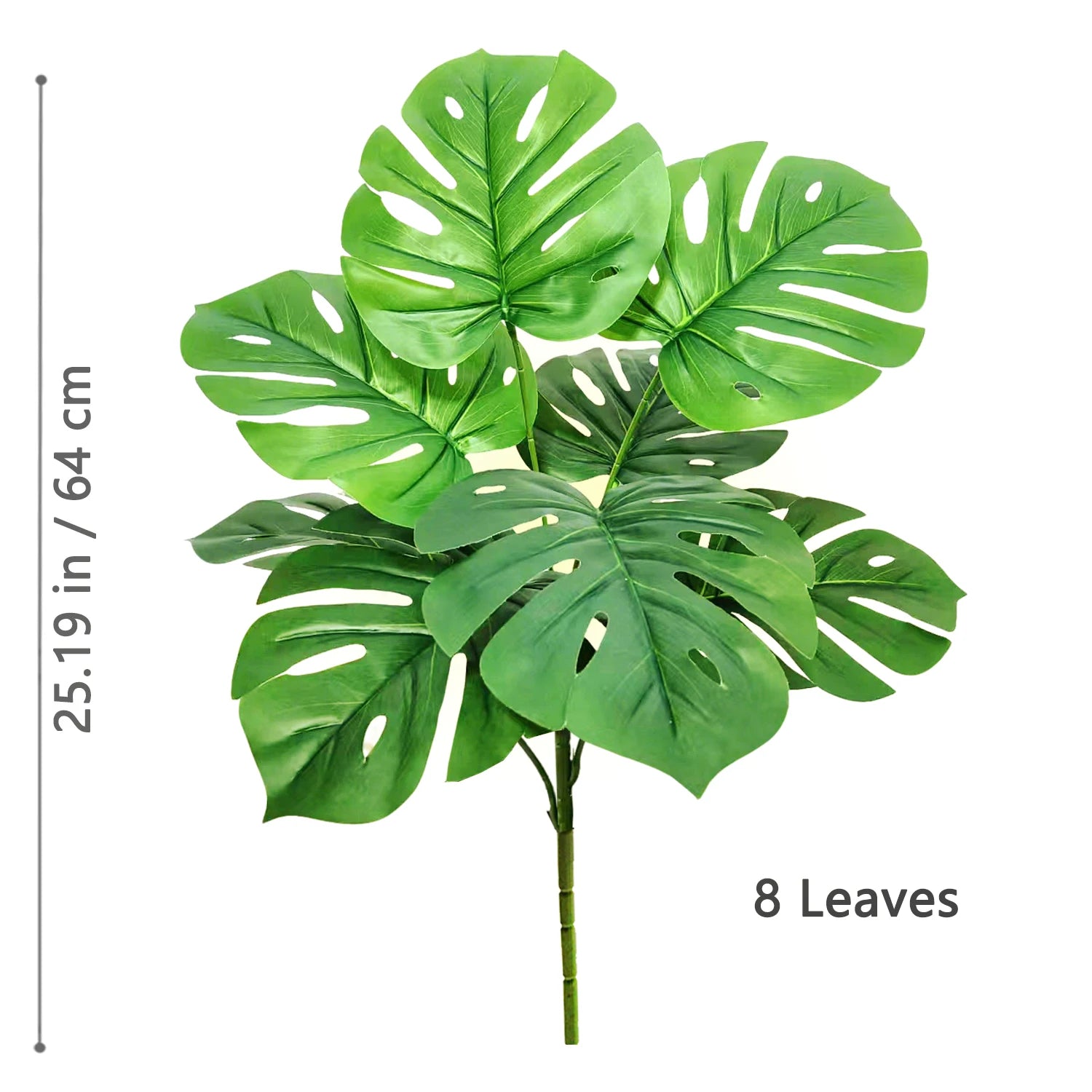 40-103cm /40.5in Artificial Monstera Plants Fake Palm Tree Plastic Turtle Leaves Green Tall Plants For Home Garden Room Decor