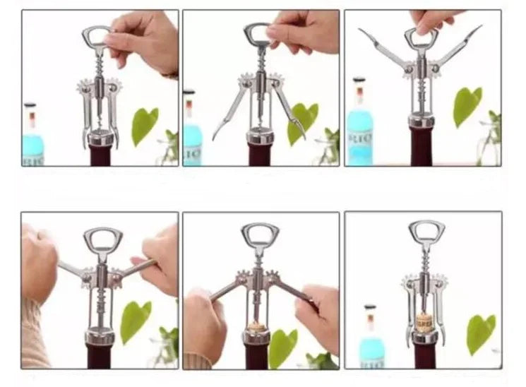 Wine Opener Multifunctional Corkscrew Bottle Opener Zinc Alloy Cork Remover Premium Winged Wine Bottle Opener  jar