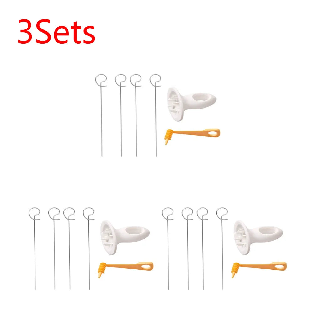 1Set Stainless Steel Plastic Rotate Potato Slicer