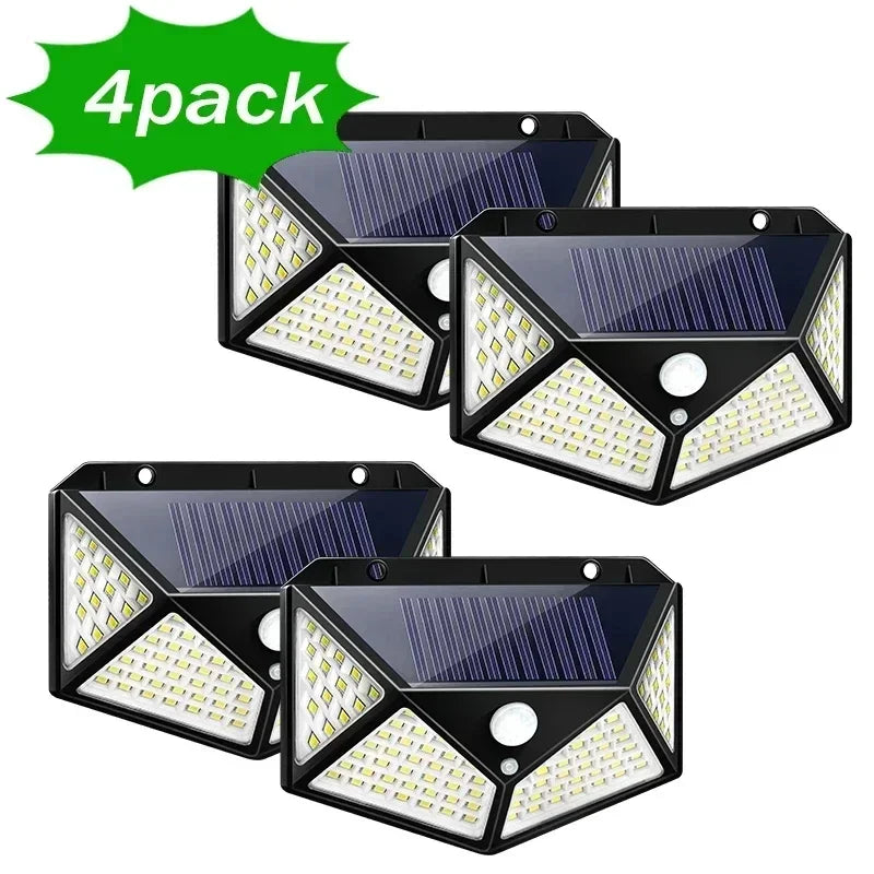 LED Solar Lights Outdoor Waterproof External Solar Lamp Motion Sensor Garden Lights Solar Power Sunlight Yard Wall Street Light