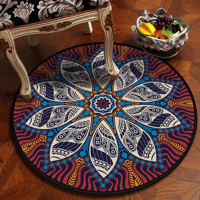 Bedroom Children's Room Home Decor Floor Mats Round Rugs Living  Mandala Non-Slip