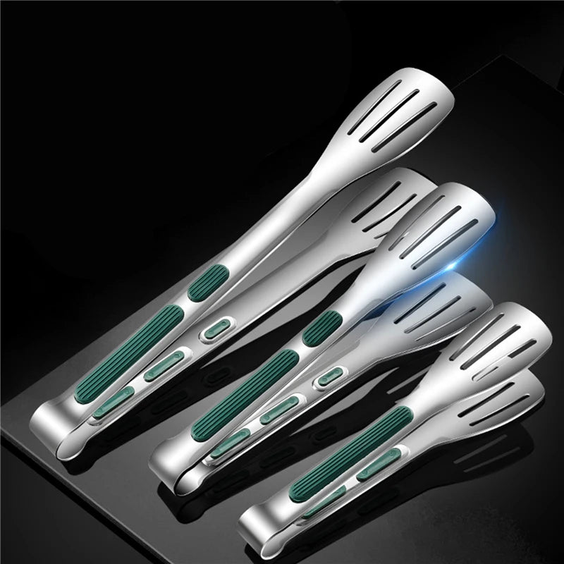 Non-Slip Stainless Steel Food Tongs